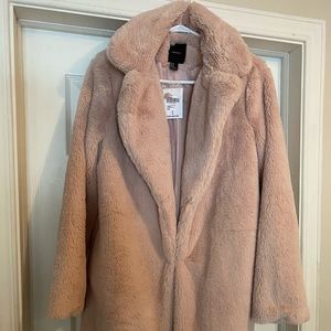Forever 21 light pink fuzzy coat - Never worn!